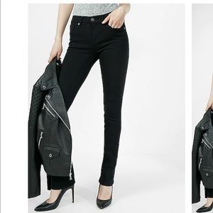 Express Mid Rise Black Skyscraper Jean